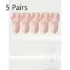 5 пар женских летних тонких универсальных однотонных сетчатых дышащих носков-лодочек 7A с антибактериальным дезодорирующим эффектом