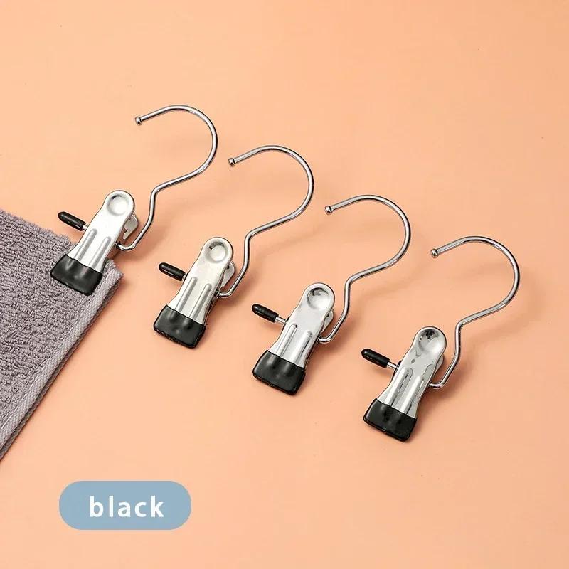 10/1 шт. прищепки из нержавеющей стали, прищепка для белья с крючком, портативная подвесная клипса для одежды, органайзер для одежды, вешалка