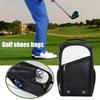 Сумка для обуви для гольфа с застежкой-молнией, большая вместимость, водонепроницаемая, износостойкая, спортивная сумка с ремешком и боковым карманом для аксессуаров