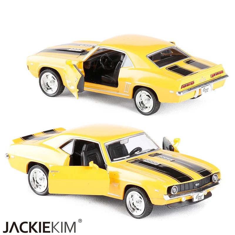 Македа1:36 Chevrolet США 1969 Camaro SS Винтажный Матовый Черный Литой Металлический Модель Автомобиля Игрушка Для Коллекции Подарок Детям