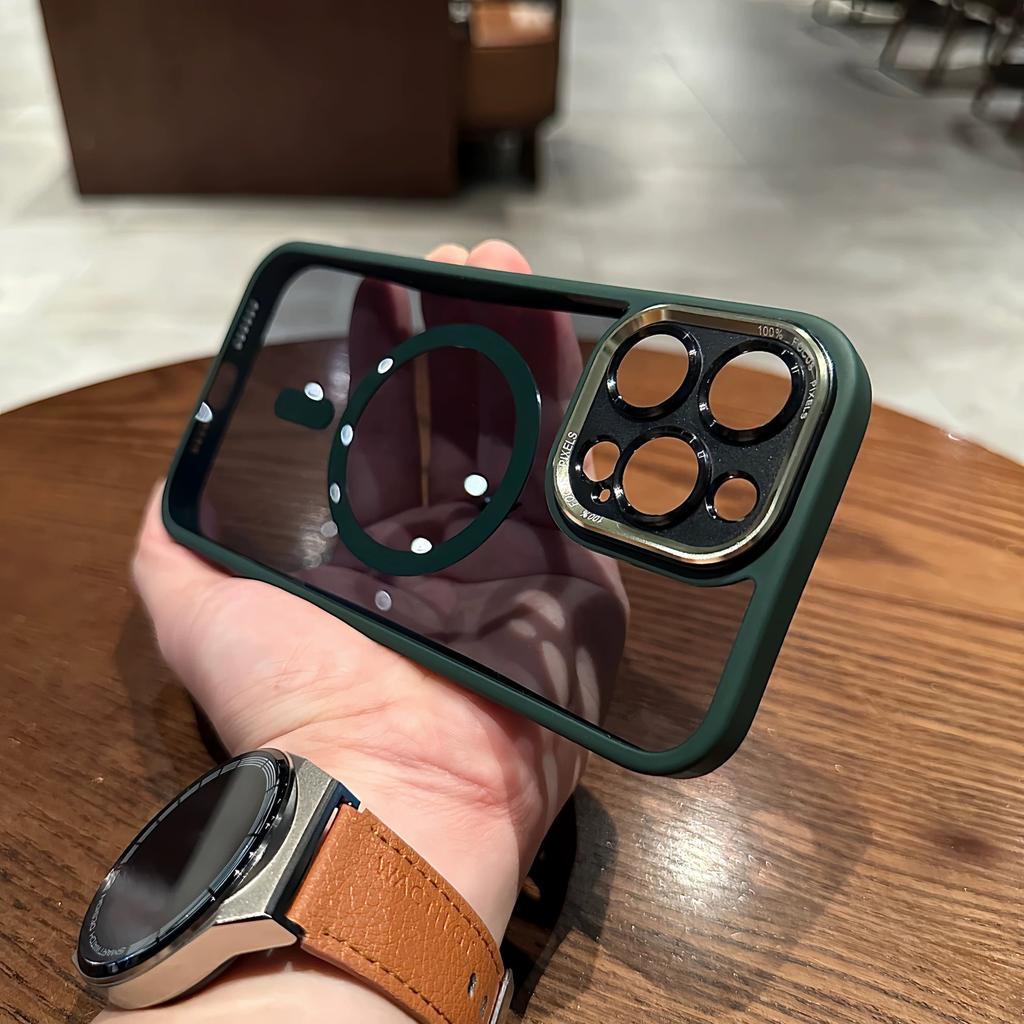 Металлическая линза подходит для iPhone16 Чехол для мобильного телефона High-end Apple 15 Promax Simple 15 Magnetic 14 Hard Case