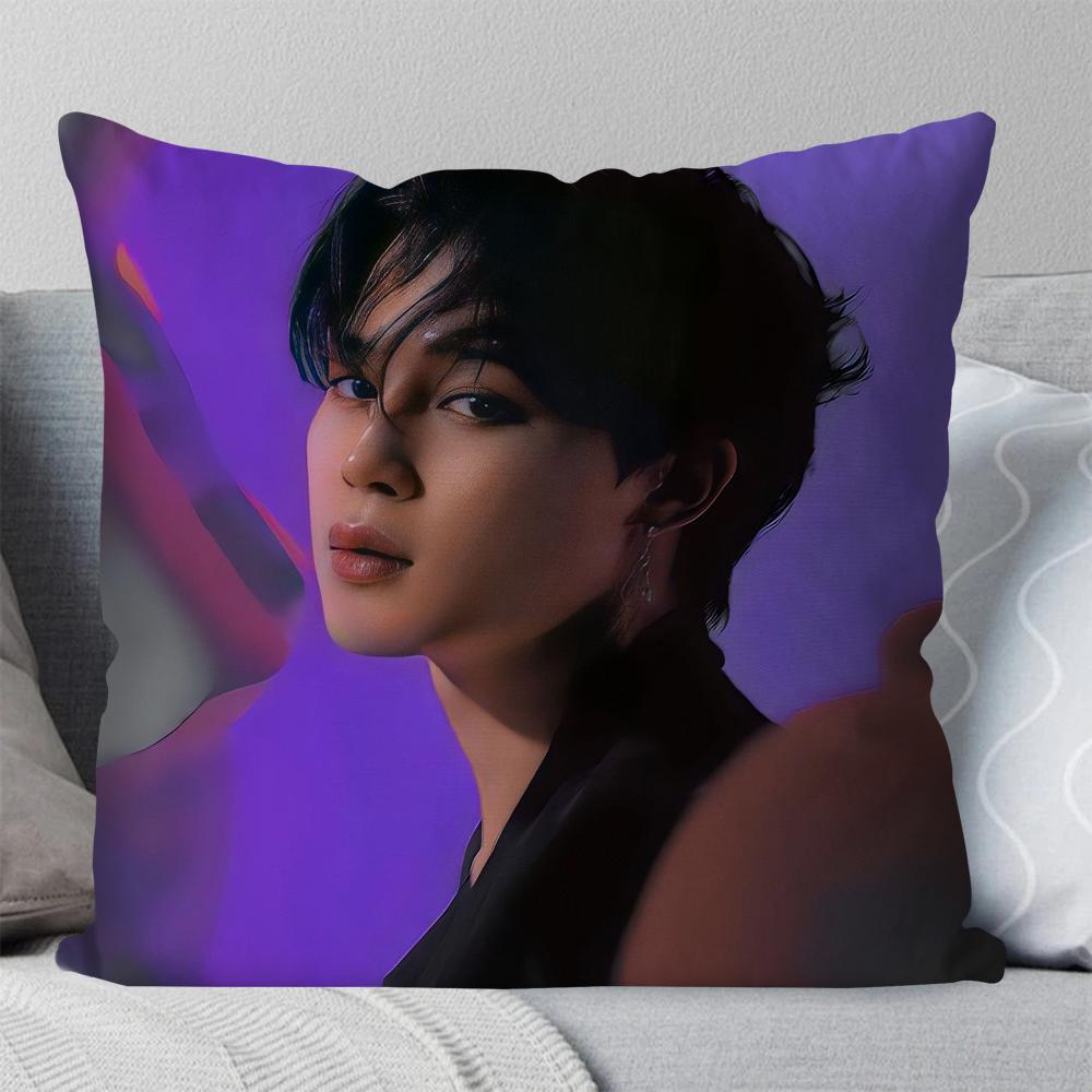 Korean Celebrity Park JiMin Pillow Case Square Pillow Bedroom Sofa Leisure Comfort Cushion Car Living Room Home Decoration 40X40