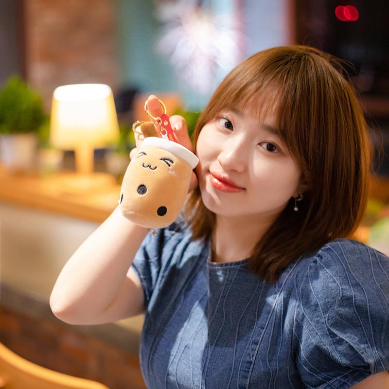 10 см милый брелок Bubble Tea мягкая плюшевая игрушка подвеска мягкая кукла Боба кавайный рюкзак сумка декор подарки на день рождения для девочек и мальчиков