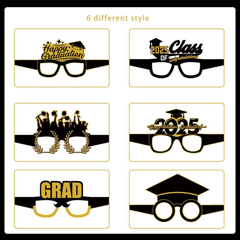 Тема Выпускной Сезон Бумажные Очки Украшения для Мероприятий Фотобутафория Праздничные Для