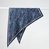 Новый модный синий с принтом поясная печать треугольный шарф универсальный декоративный диагональный шарф носить занавеска от пердежа женский шарф из имитации шелка