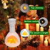 LED Miniature Fireplace Light Luminous Tabletop Fireplace Figurine Desktop Night Light Ornament for Home Holiday Decor