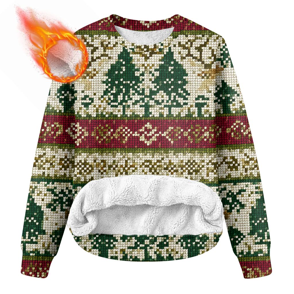 Мужская толстая теплая толстовка с флисовой подкладкой и круглым вырезом