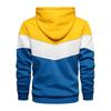 2024 Spring & Fall Color Block Casual Pullover Hoodie with Side Pockets for Men