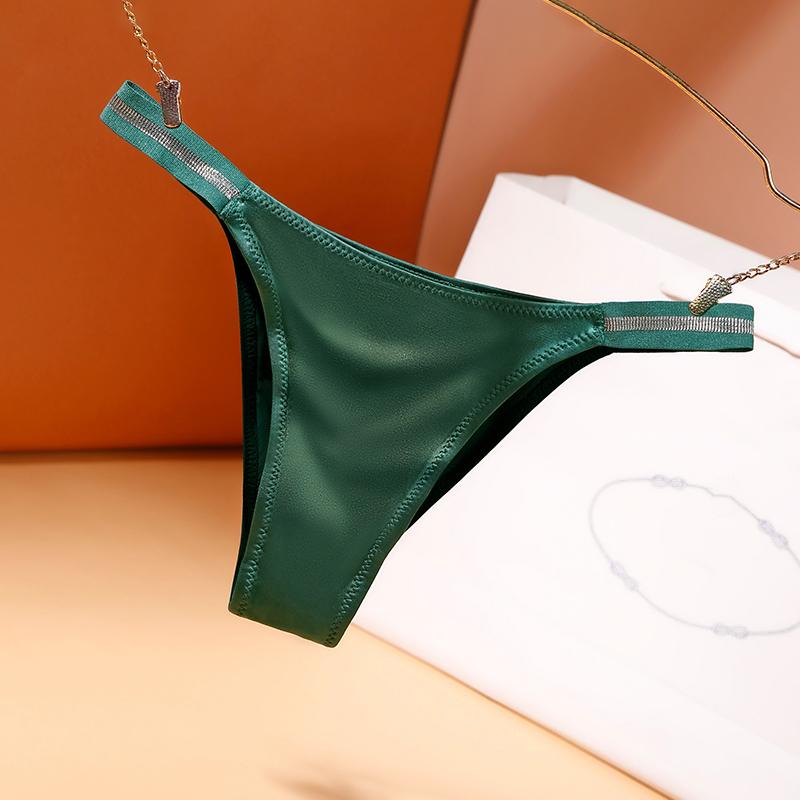 Женские сексуальные бесшовные стринги Ice Silk, женские невидимые трусики-бикини, трусики-брифы