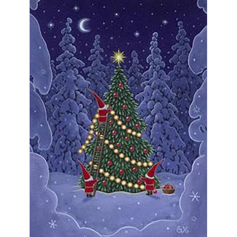 DIY Christmas Tree 5D Diamond Painting Full Round Drill Cartoon Diamond Embroidery Cross Stitch Kit Home Decor Wall Art Gift