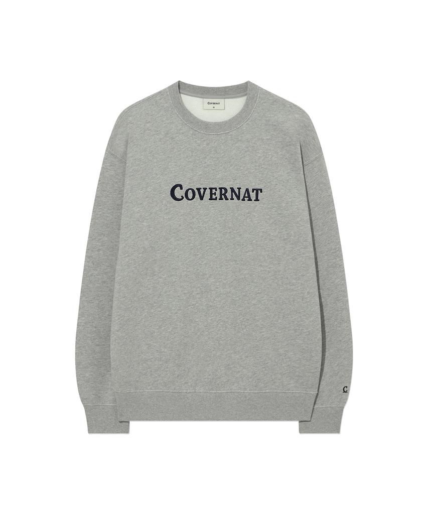 COVERNAT Center Logo Sweatshirt Melange Gray