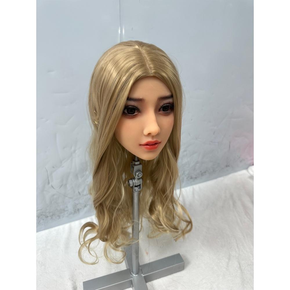 Men's Sex Doll Head TPE Soft Skin Feel Oral Sex Blonde With Mouth Masturbation Cup Erotic Adult Sex Toy