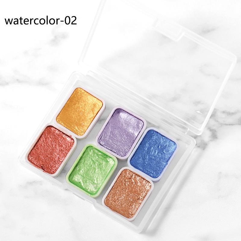 Перламутровые акварельные краски для нейл-арта - Металлический омбре и мраморные эффекты