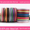 6mm Double-Sided Ribbed Satin Ribbon for DIY Hair Bows, Packaging, and Craft Decorations