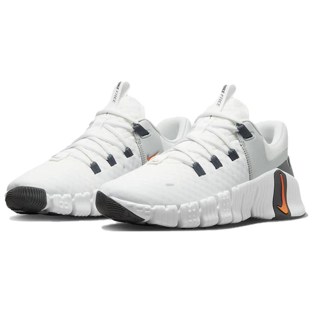 Nike Free Metcon 5 White Bright Mandarin Мужские кроссовки Summit-Белый Светло-Серебристый Железно-Серый DV3949-101