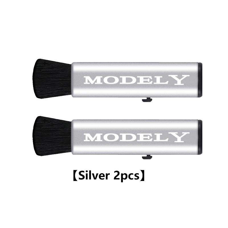 Car Retractable Cleaning Brush Outlet Dusting Small Brush Interior Accessories For Tesla Model 3 Y S X 2021 Juguete Roadster