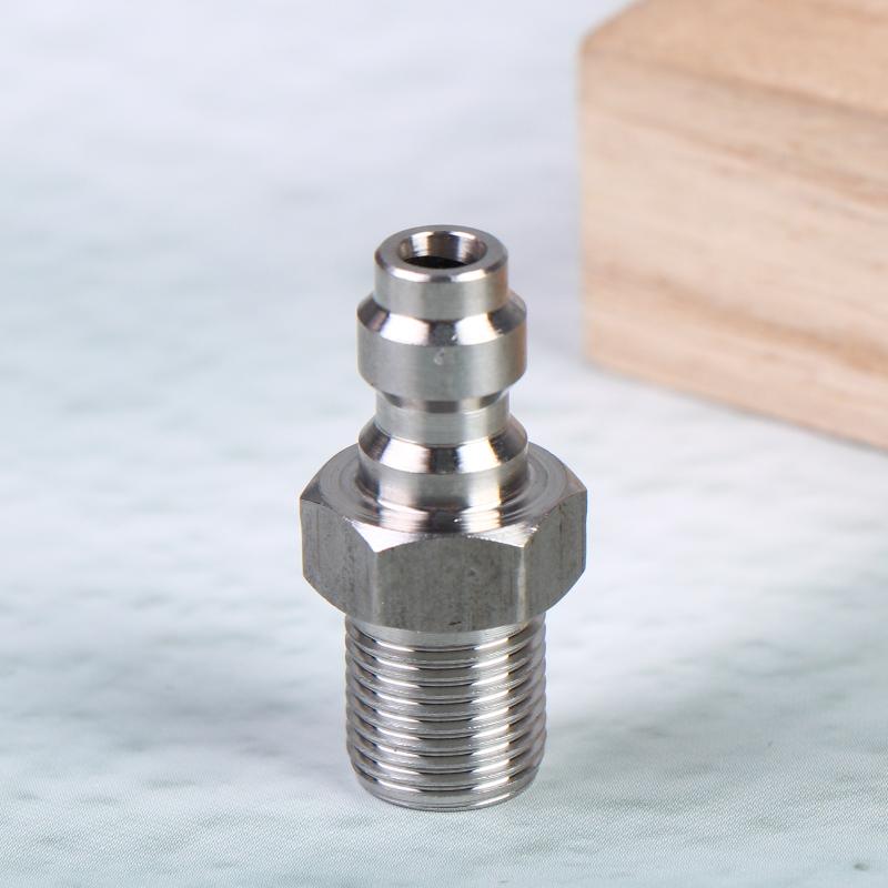 Quick Connect Valve 8mm Male Connector High Pressure Fitting Durable Leakproof Design for Hydraulic Systems