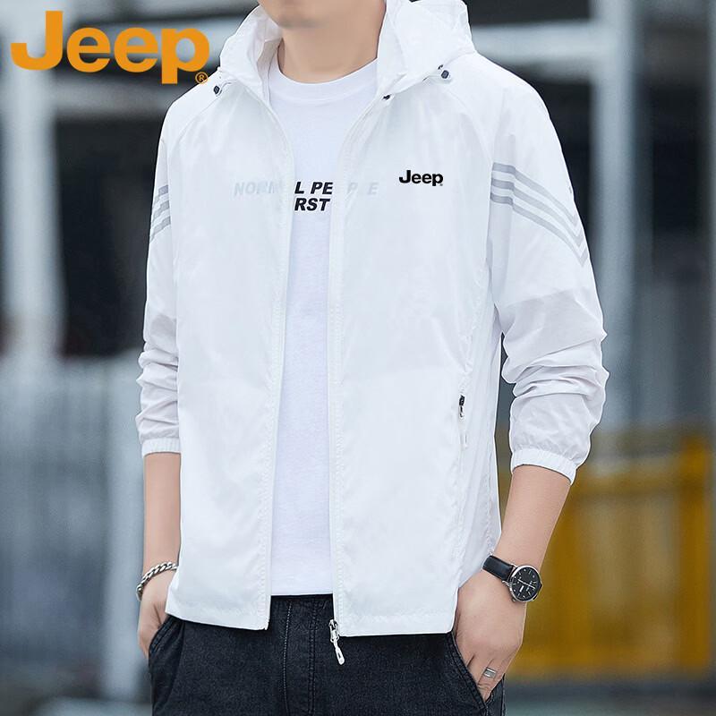Jeep Мужская легкая куртка с капюшоном для защиты от солнца