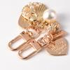 Letter Shell Conch Keychain Pearl Gold Color Key Chain Bag Charms Key Accessories Heart Key Ring