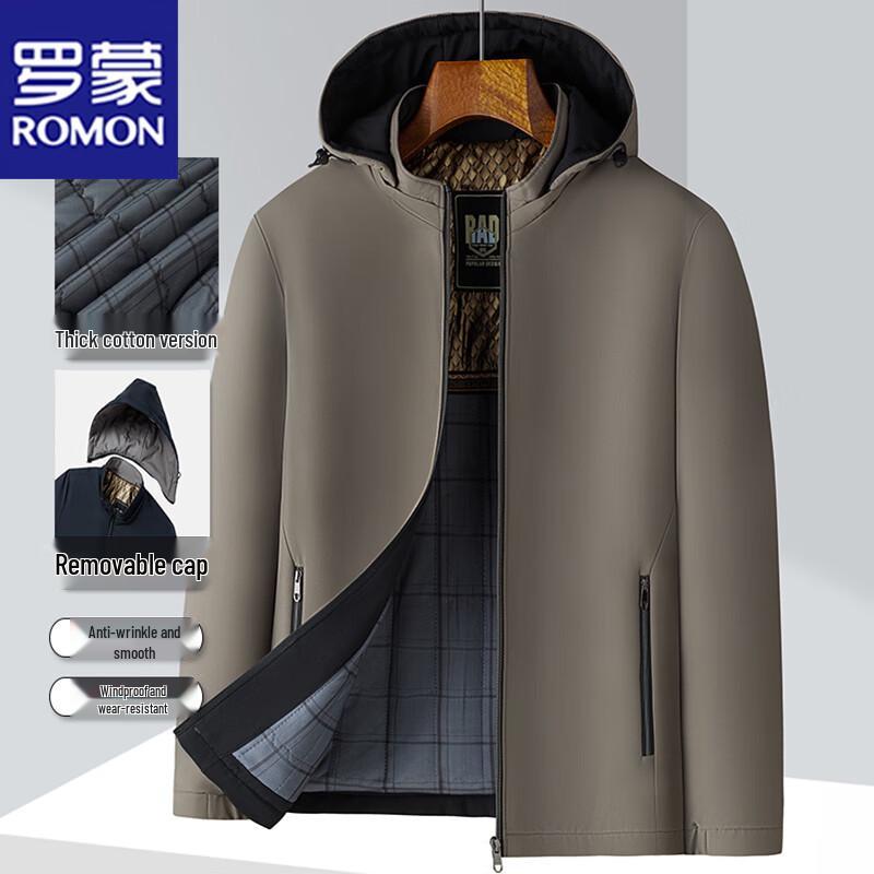 ROMON Men's Hooded Winter Padded Jacket