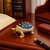Elegant Turtle Jewelry Box Decorative Metal Turtle Ornament Vintage Storage Case  for Rings