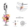 Fashion Trend 925 Silver Travel Airplane Dangle Charms Fit Original  Charm Bracelet DIY Sunflower Butterfly Bead