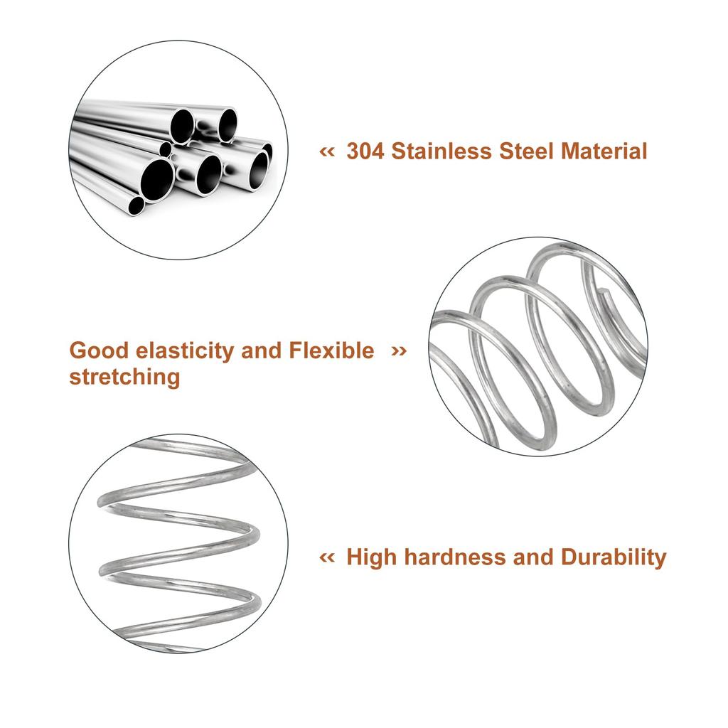 uxcell Пружина сжатия Пружина винтовая Диаметр проволоки 0,03 дюйма (0,8 мм) Наружный диаметр