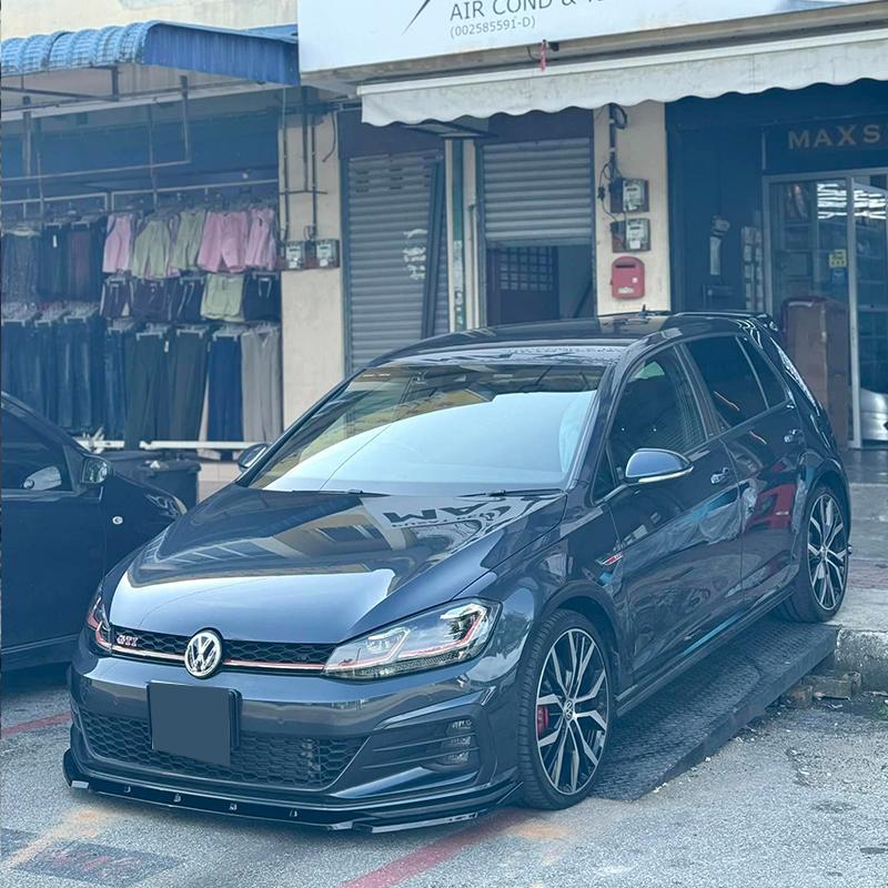 For Volkswagen Golf MK7.5 GTI GTD 2017-2020 MAXTON Style Car Front Bumper Lip Spoiler Splitter Front Lip Spoiler Cap Tuning