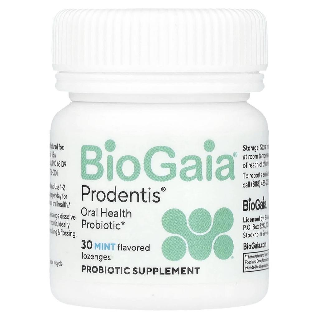 BIOGAIA Prodentis® Oral Health Probiotic, Gum & Teeth Health, Mint, 30 Lozenges