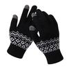 Winter Knitted Warmth Thickened Touch Screen Gloves Jacquard Gloves