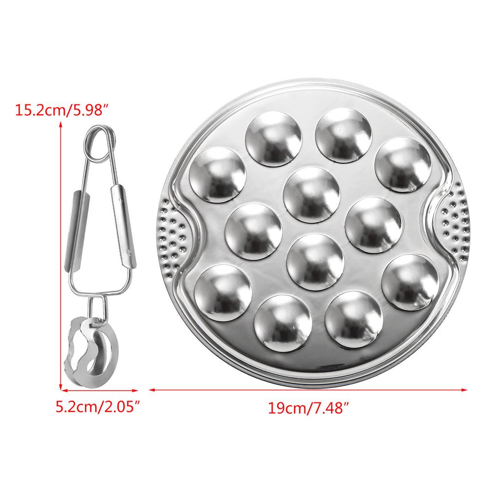 Посуда для эскарго из нержавеющей стали и щипцы Элегантная тарелка и вилка для улиток Металлическая кухонная утварь