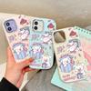 Cute Little Bears Liquid Silicone Phone Case for Samsung Galaxy S24 S23 S20 FE Plus Ultra Note 20 10 A51 A52 A54 A73 Shockproof Soft Cover Casing