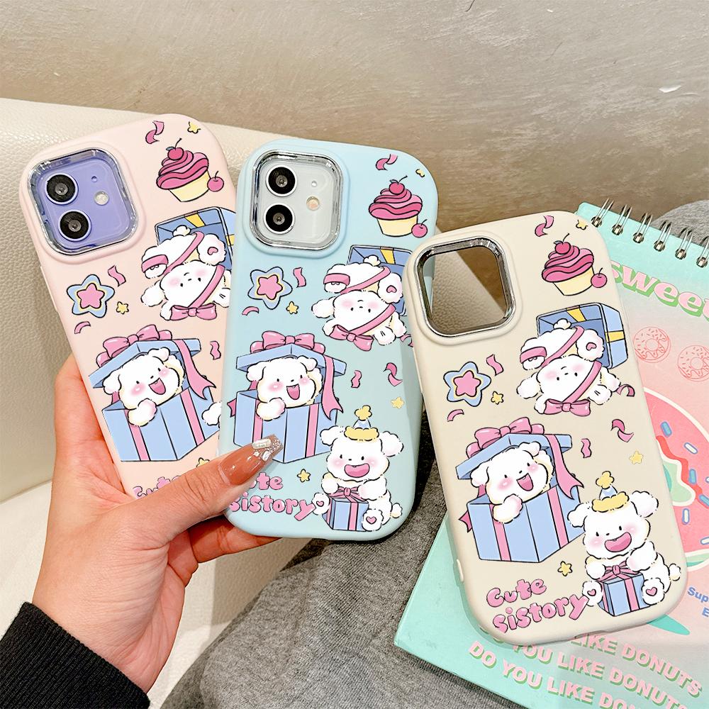 Cute Little Bears Liquid Silicone Phone Case for Samsung Galaxy S24 S23 S20 FE Plus Ultra Note 20 10 A51 A52 A54 A73 Shockproof Soft Cover Casing