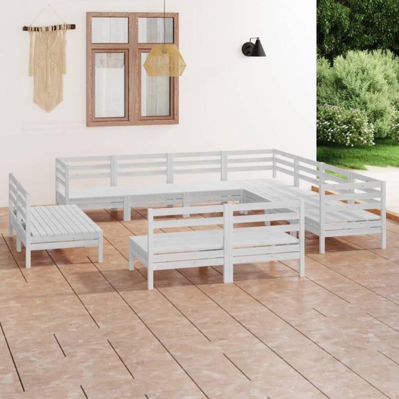 Day and Night - Day and Night Garden Furniture Set 11 Pieces Solid White Pine Wood
