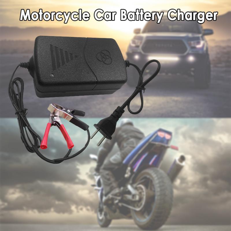 12 В 1,0 А зарядное устройство переменного тока 100-240 В с вилкой США/ЕС, свинцовое зарядное устройство для аккумуляторов с индикатором для аксессуаров для электромобилей