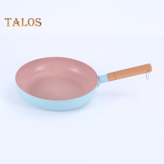 Сковорода с антипригарным покрытием, узором «снежинка», с покрытием из медицинского камня, термостойкой ручкой, кухонная утварь, аксессуары для газовой и электрической посуды