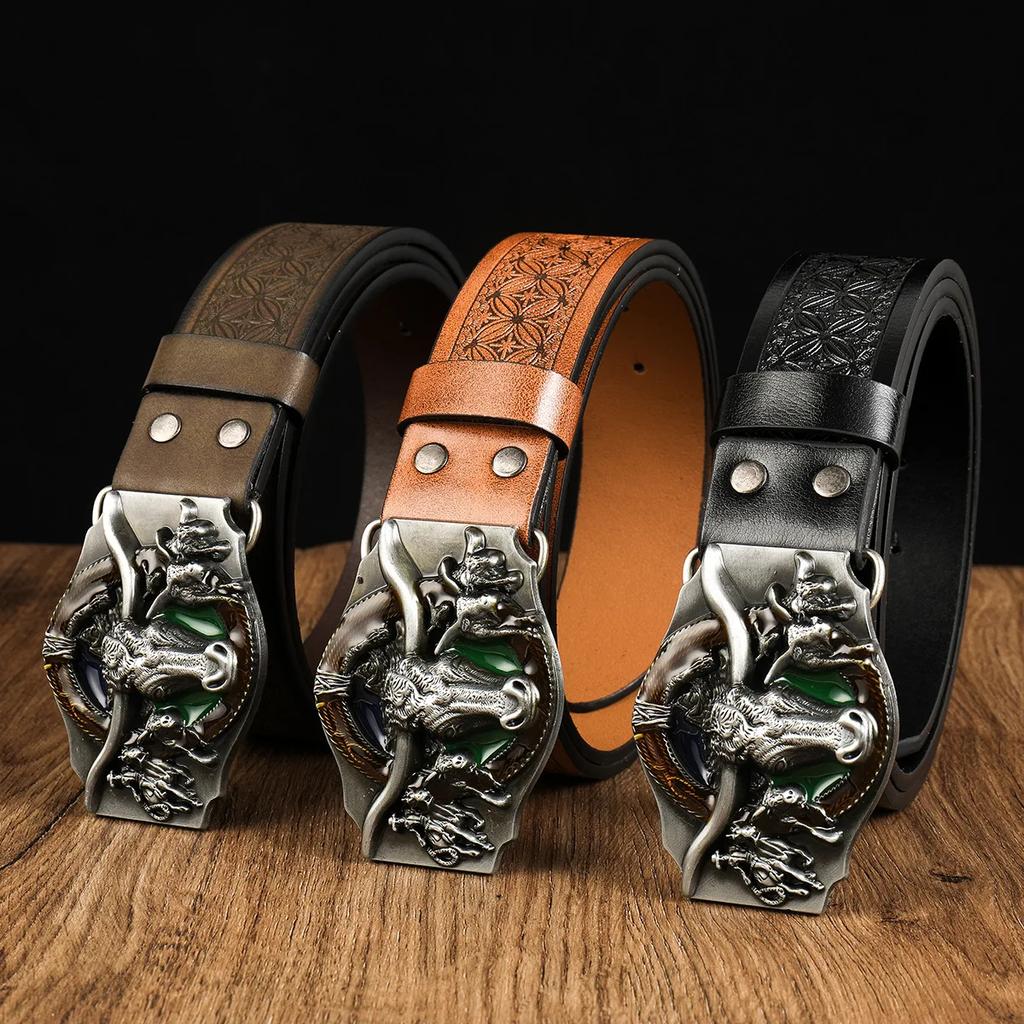 Kull Bull бычий рог, мужской кожаный ремень, коровья голова, скелет, украшение в западном ковбойском стиле, женские джинсы, пояс