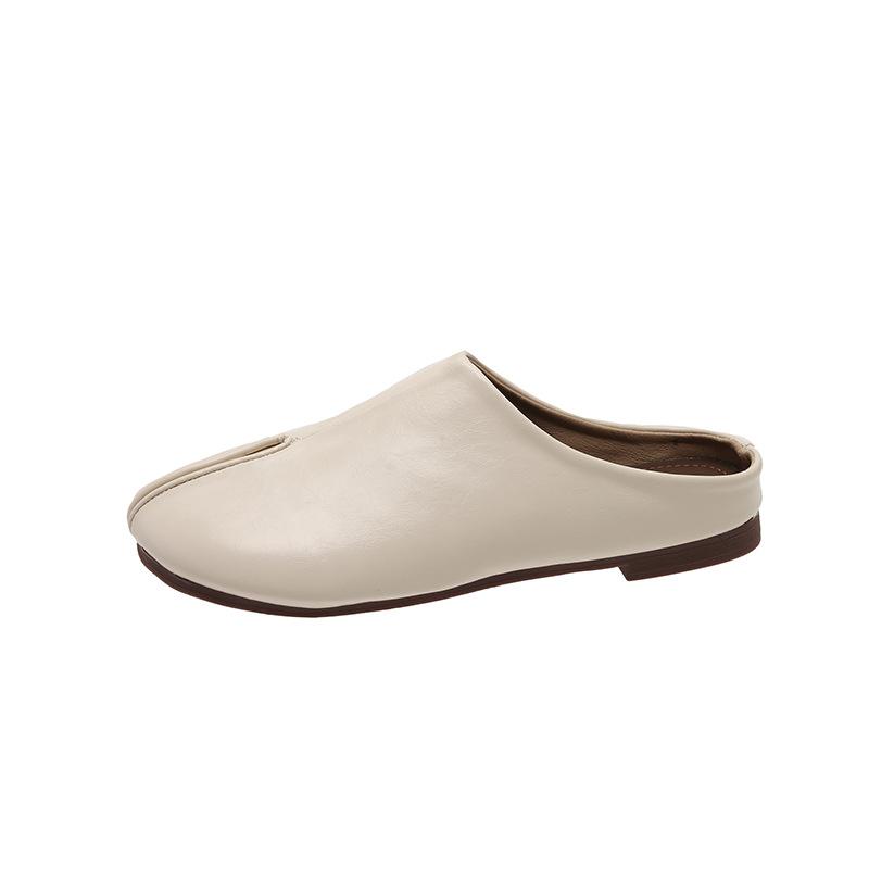 Ретро черные ленивые мокасины одинарные туфли женские туфли 2025 новая осенняя корейская версия однопедальная сумка головные и полутапочки