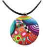 [R1347] - Multicolored 'Columbine & Harlequin' Handcrafted Necklace - 29 Mm