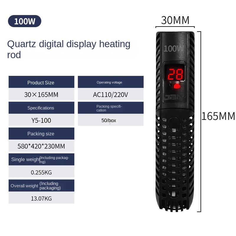 220 В Аквариумный Погружной Нагреватель для Аквариума ЖК-Дисплей Цифровой Регулируемый Водонагревательный Стержень Постоянный Контроль Температуры 500 Вт