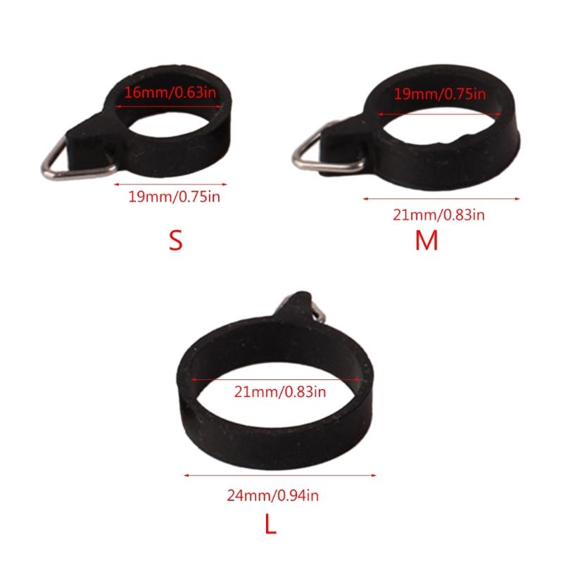 10Pcs Elastic Fishing Rod Hook Keeper Fish Poles Rubber Rings Metal Holder Fishing Rod Hook Keeper Baits Tool Accessory