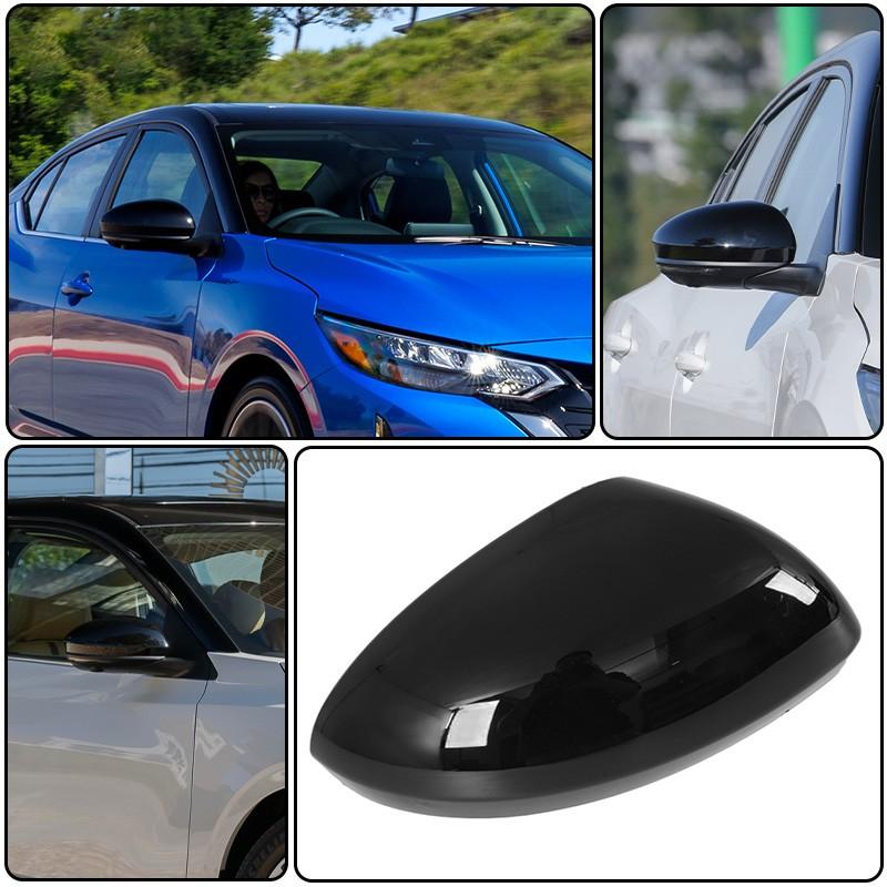 Gloss Black For 2020-2025 Nissan Sentra Right Side Mirror Cover Cap Replacement