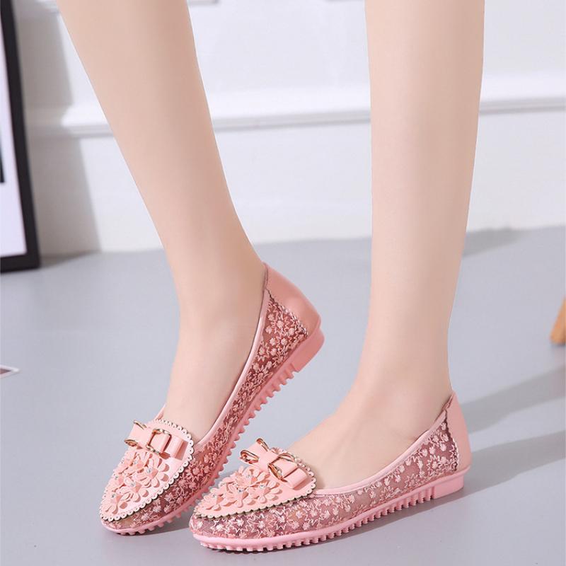 Летняя женская обувь. Соевые туфли. Кожаные туфли. Нескользящие одинарные туфли с мягкой подошвой.