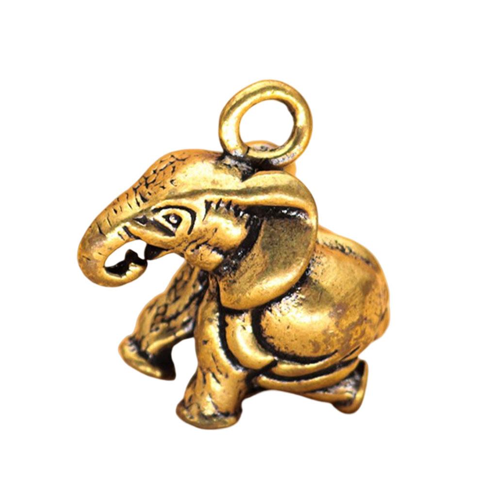 Антикварный кулон в виде слона Винтажный шарм в виде животного Брелки Ювелирное украшение Декор Ремесла Фигурки Настольный декор Ручная работа