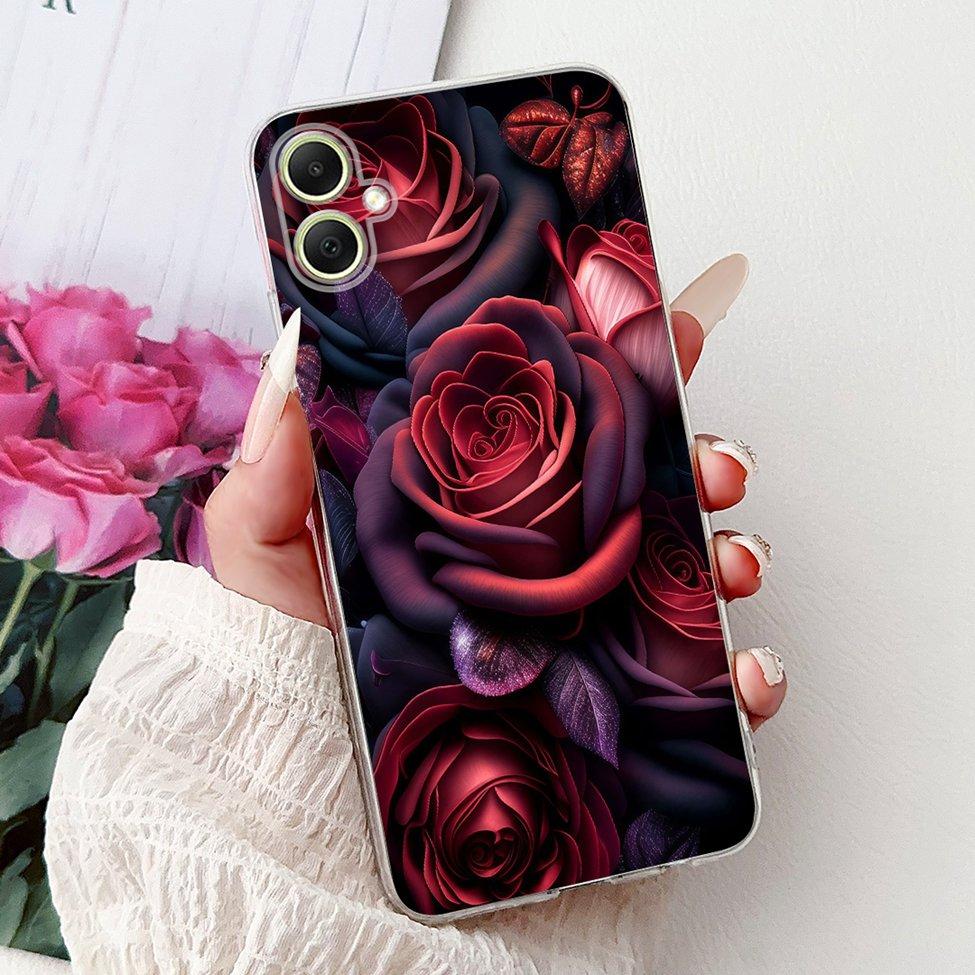 Чехол для Samsung A05 Прозрачный Милый Кот Модный Цветочный Крутой Расписной Задний Чехол Для Телефона Samsung Galaxy A05 SM-A055F SM-A055M