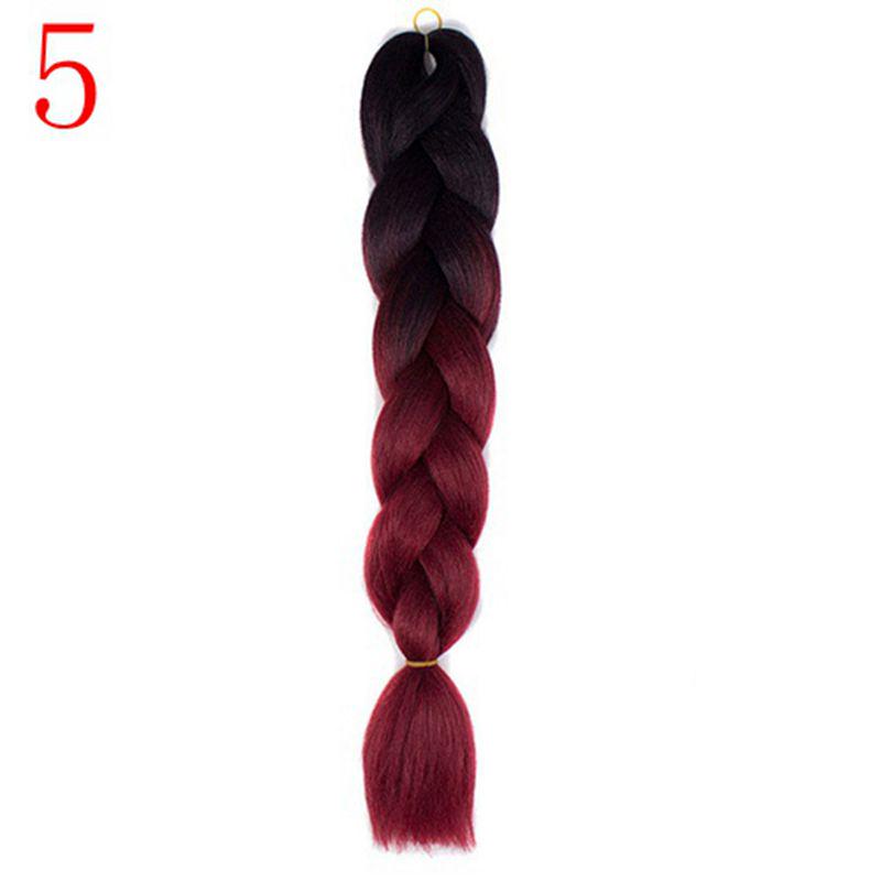 Ombre Hair Jumbo Braids Волосы Синтетические наращивания волос для женщин Розовый Красный Синий 102 Доступных цвета