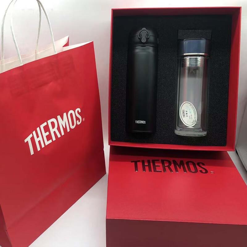 Thermos Набор: Термос 500 мл и стеклянный стакан с двойными стенками
