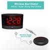 Super Loud Vibrating Alarm Clock with Bed Shaker Multifunctional Dual Alarm Large LED Digit for Heavy Sleeper Deaf Hard  Hearing