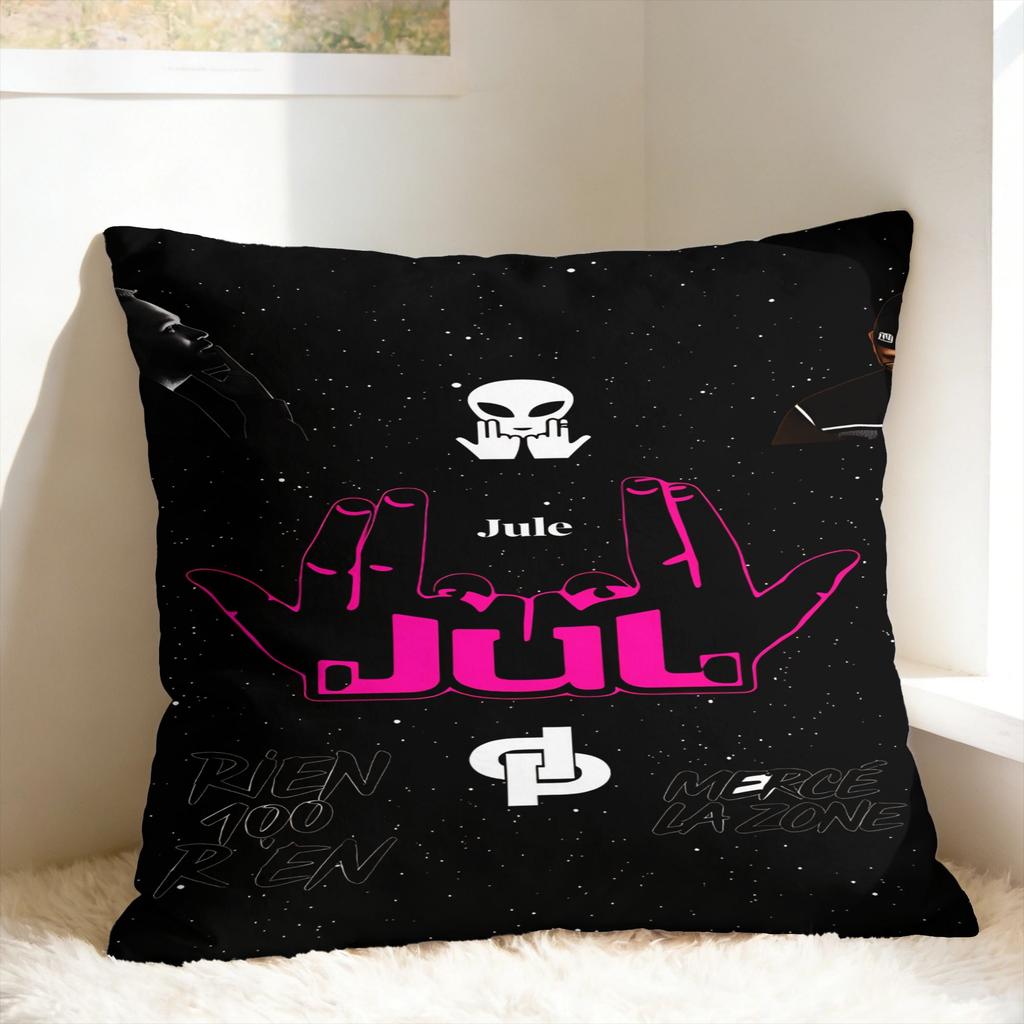 Rapper Jul Pillow Case Square Pillow Cover Vintage Cushion Cover For Office Car Home Decor