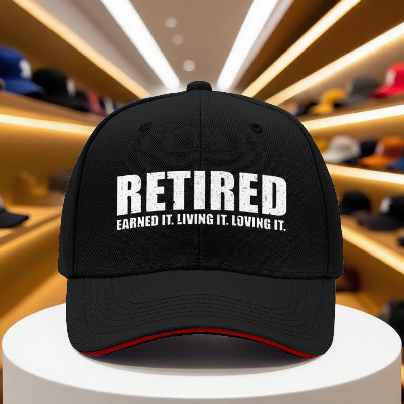 pc Retirement Cap with Retired Living It Loving It Text Lightweight Breathable Baseball Hat for Retirement Party